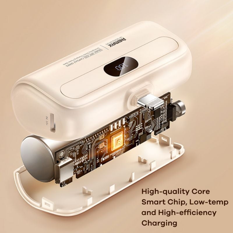 Remax Capsule Series Mini Power Bank with Lightning Port [5000 mAh]