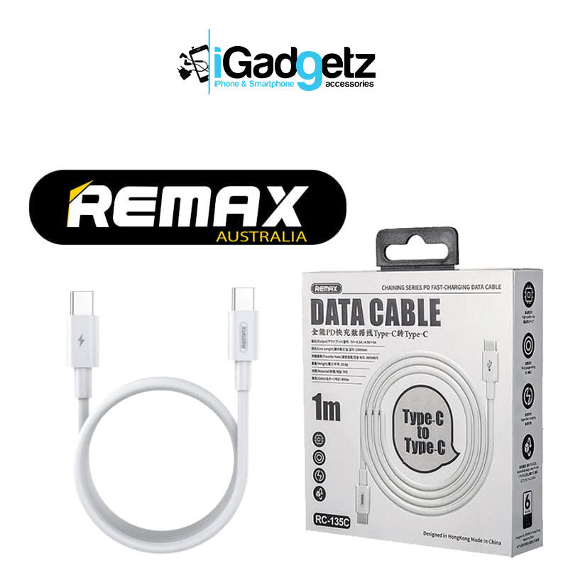 Remax  1m Type-C to Type-C Cable, PD 100W