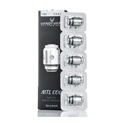 Vandy vape Replacement Coils (1.5ohm & 1.8ohm & 0.7ohm) for Berserker MTL Tank/AP MTL Tank /BSKR S Kit(5pcs/Pack)