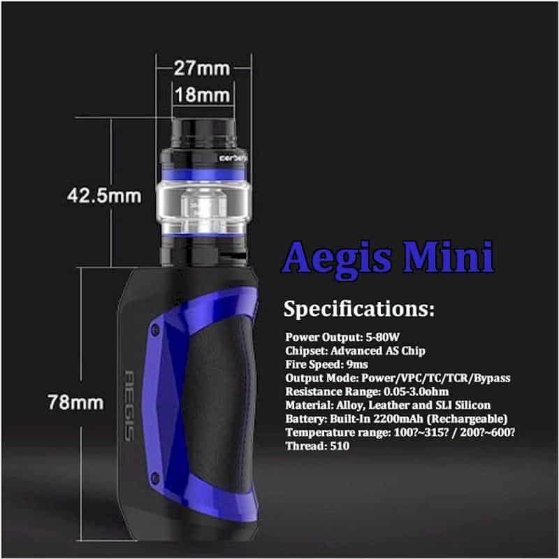 Geekvape Aegis Mini 80W TC Kit with Cerberus Tank 2200mAh