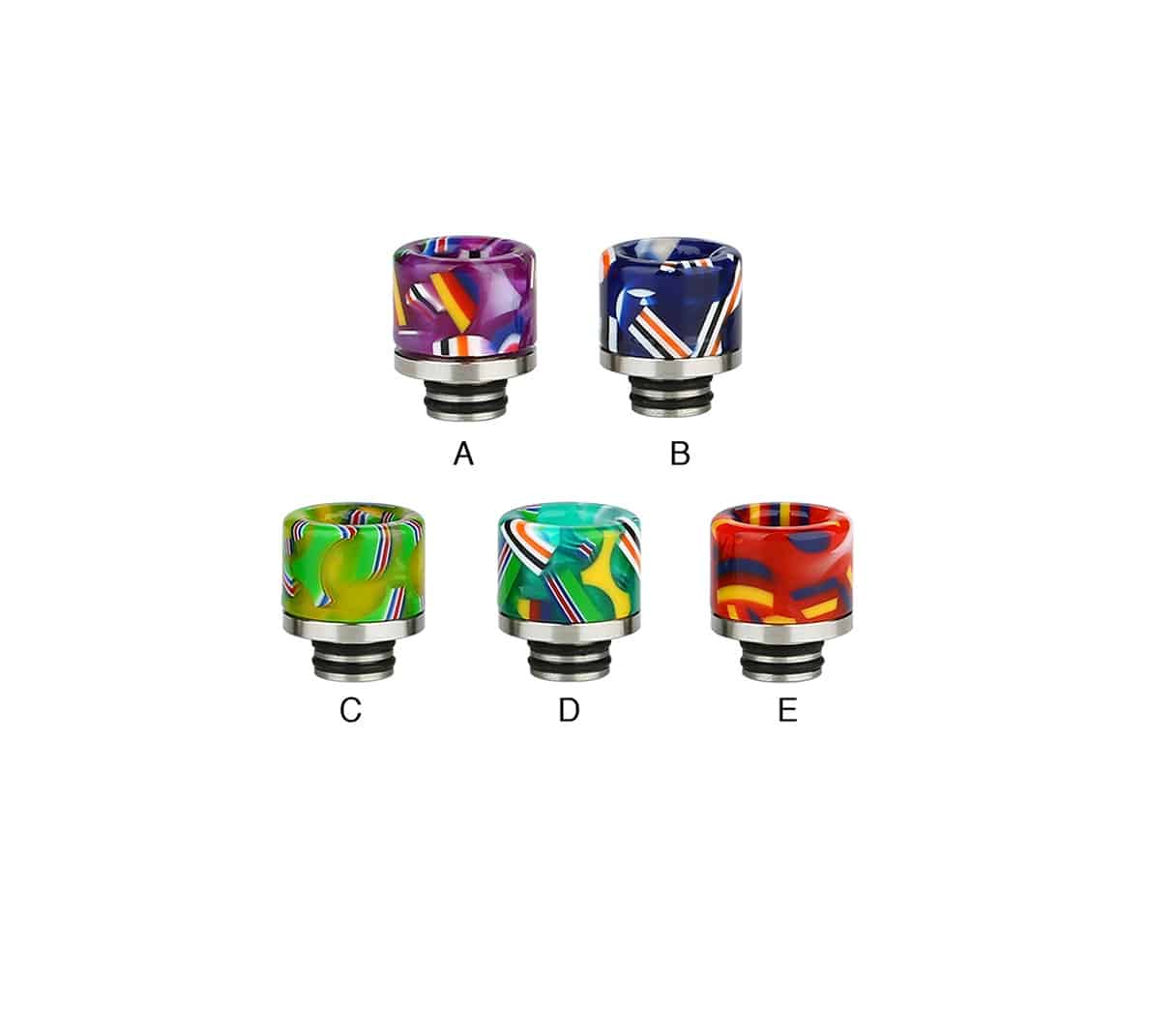 Resin National Flag Curved 510 Drip Tip