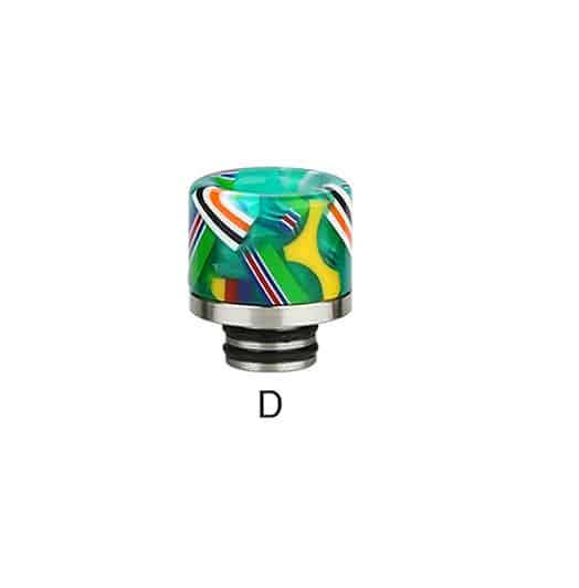 Resin National Flag Curved 510 Drip Tip