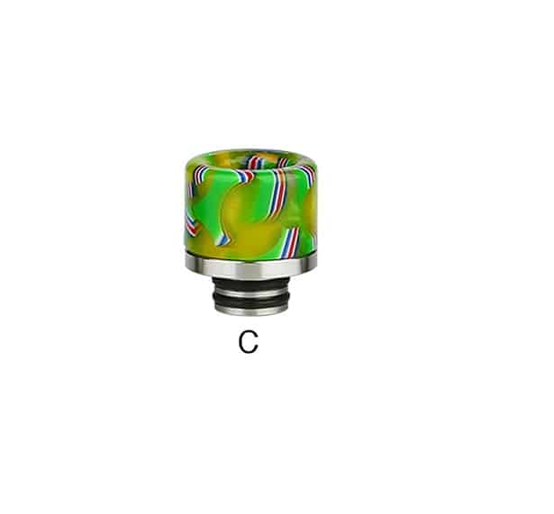 Resin National Flag Curved 510 Drip Tip