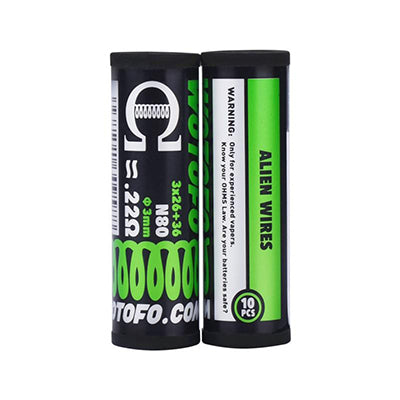 10pcs Wotofo 0.22ohm Ni80 Alien Prebuilt Coils 3x26GA+36GA