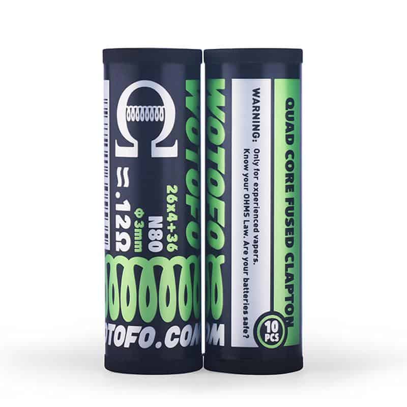 WOTOFO - QUAD CORE FUSED CLAPTON PREBUILT COILS 0.12OHM - 10PCS