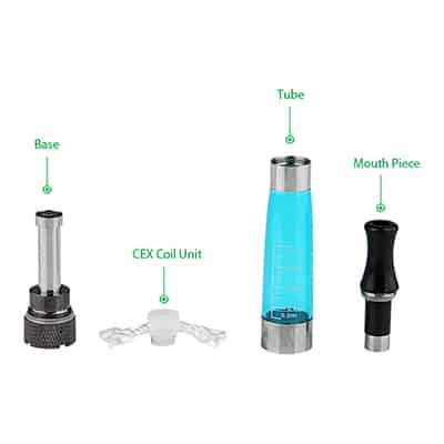 Kangertech CEX eGo CC Clearomizer 1.6ml 5pcs