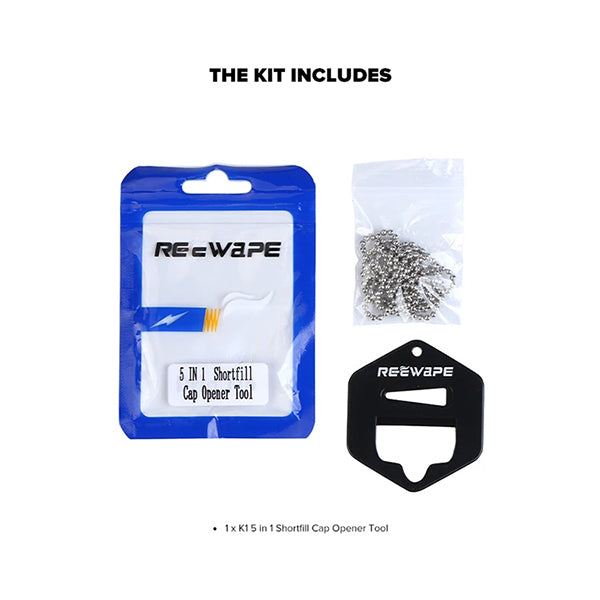 Reewape 5 IN 1 Shortfill Cap Opener Tool